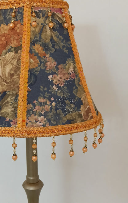 Flower lampshade - handmade patterned lampshade for a large flower lamp. 0202