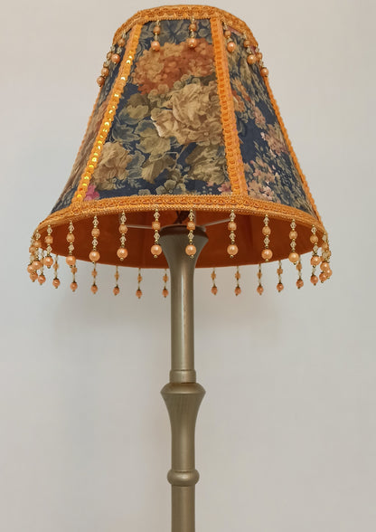 Flower lampshade - handmade patterned lampshade for a large flower lamp. 0202