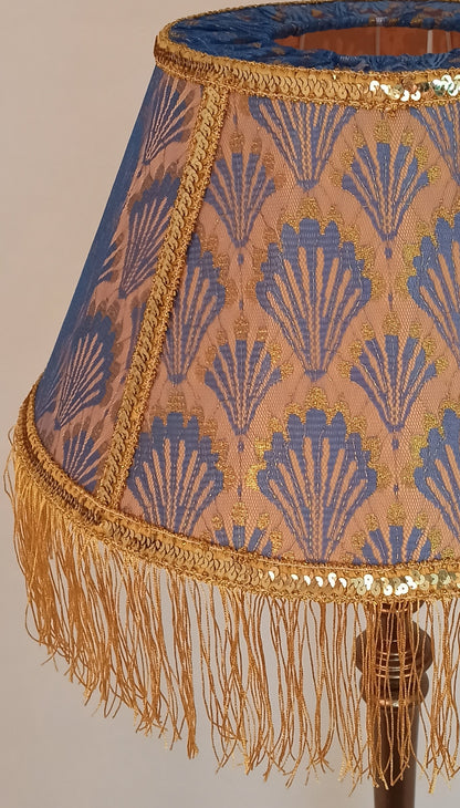 Victorian Lampshade with Golden Blue. 0907