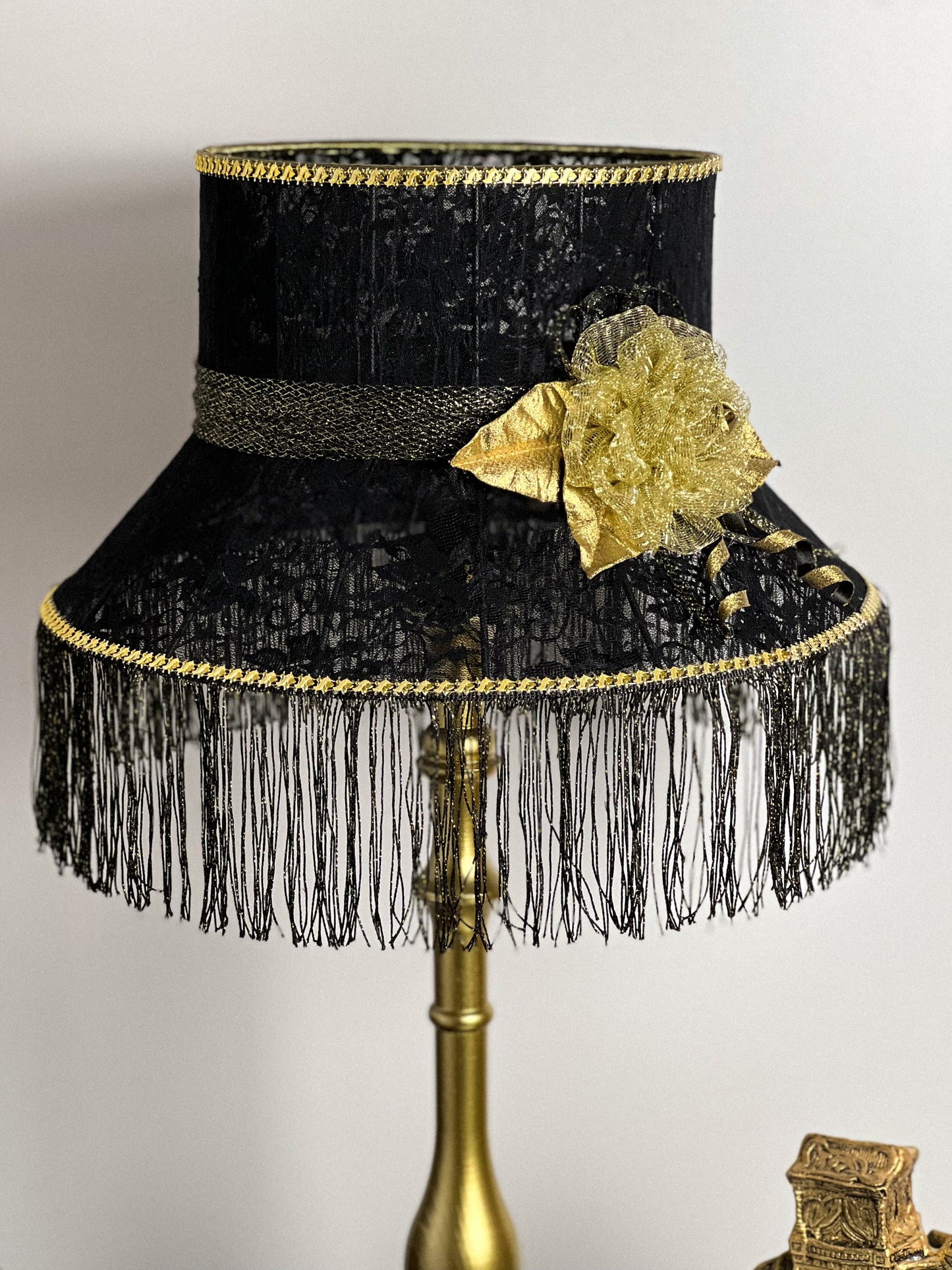Opulent Black Victorian Lampshade  6101