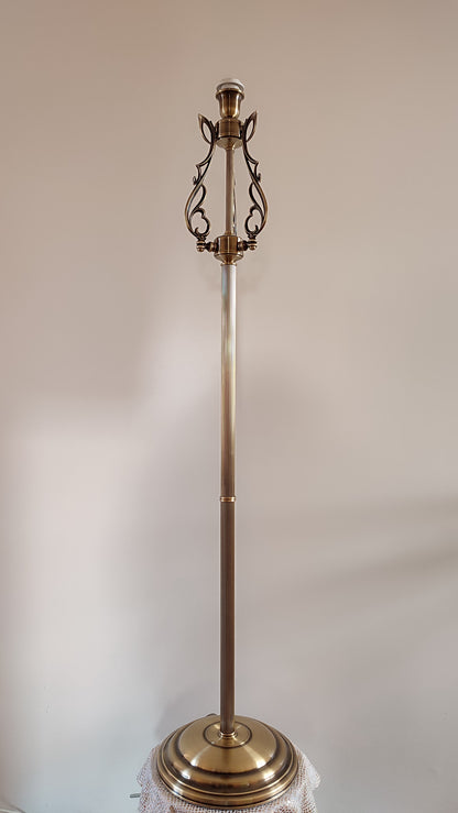 Floor lamp, lamp floor, Victorian Style, fabric lampshade, brass lamp base. 2602м