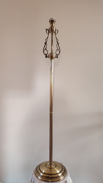 Floor lamp, lamp floor, brass lamp, fabric lamp shade, handmade home lamp. 4802