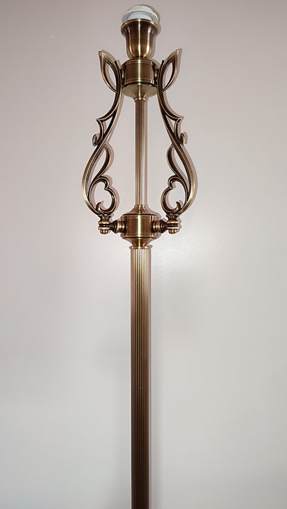 Floor lamp, lamp floor, brass lamp, fabric lamp shade, handmade home lamp. 4802