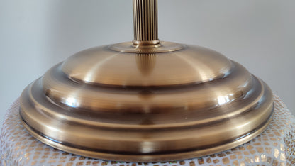 Floor lamp, lamp floor, brass lamp, fabric lamp shade, handmade home lamp. 4802