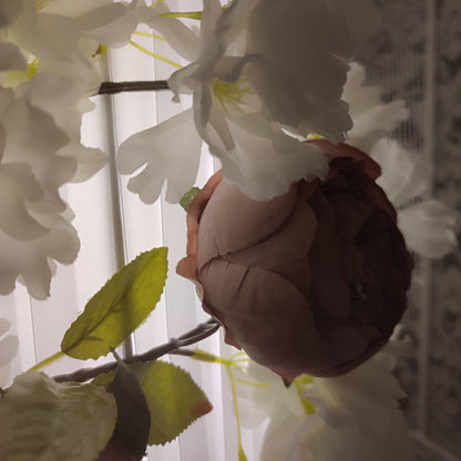 Lampshade with flowers, handmade floral lampshade. 4001
