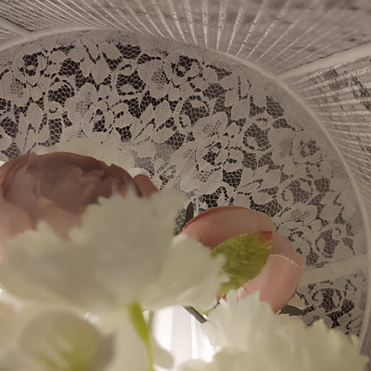 Lampshade with flowers, handmade floral lampshade. 4001