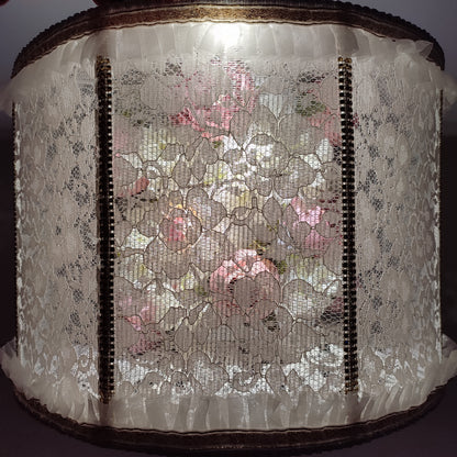 Lampshade with flowers, handmade floral lampshade. 4001