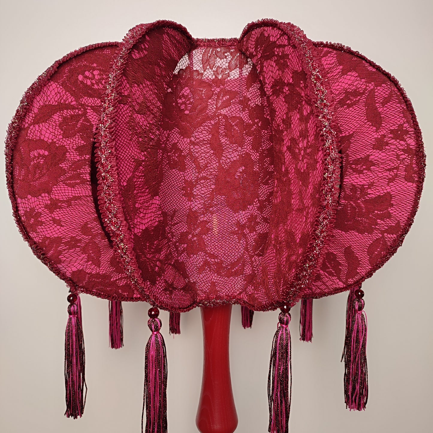 Lampshade, red lampshade, fabric lampshade, retro shades. 8201