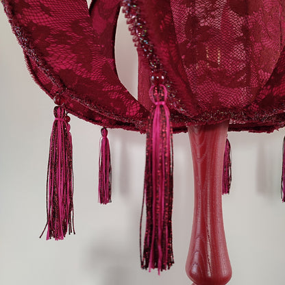Lampshade, red lampshade, fabric lampshade, retro shades. 8201