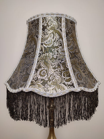 Lampshade, fabric lampshade, unique lamp shades, Golden lampshade. 4706