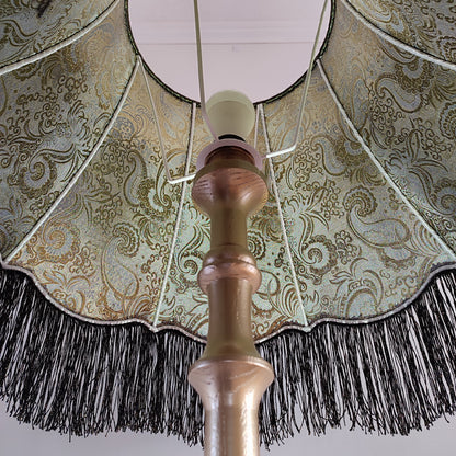 Lampshade, fabric lampshade, unique lamp shades, Golden lampshade. 4706