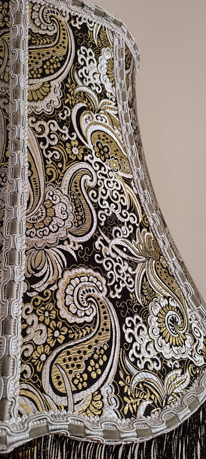 Lampshade, fabric lampshade, unique lamp shades, Golden lampshade. 4706