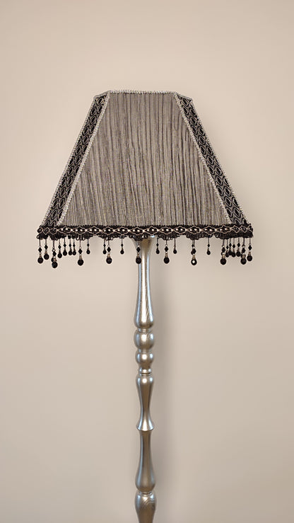Handmade silver lampshade, unique lampshade. 3403