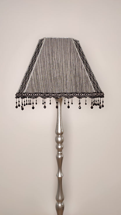 Handmade silver lampshade, unique lampshade. 3403