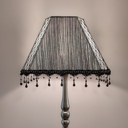 Handmade silver lampshade, unique lampshade. 3403