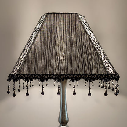 Handmade silver lampshade, unique lampshade. 3403
