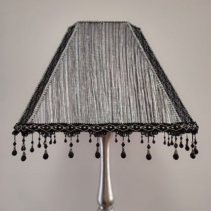 Handmade silver lampshade, unique lampshade. 3403