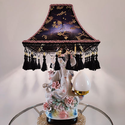 Table lamp, custom base, decorative lamp, Japanese-style lamp.  PRODUCT TO ORDER. 3001