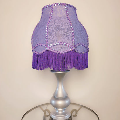 Table lamp,lilac lamp, decorative lamp, bedside table lamp, fabric lampshade. 5001