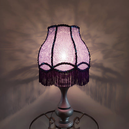 Table lamp,lilac lamp, decorative lamp, bedside table lamp, fabric lampshade. 5001