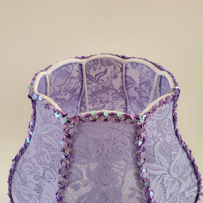 Table lamp,lilac lamp, decorative lamp, bedside table lamp, fabric lampshade. 5001