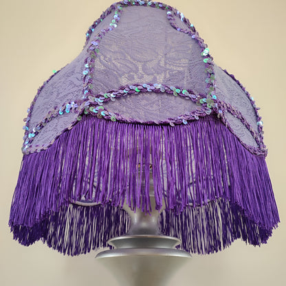 Table lamp,lilac lamp, decorative lamp, bedside table lamp, fabric lampshade. 5001