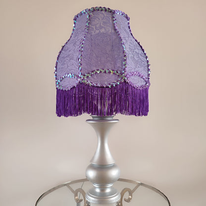 Table lamp,lilac lamp, decorative lamp, bedside table lamp, fabric lampshade. 5001