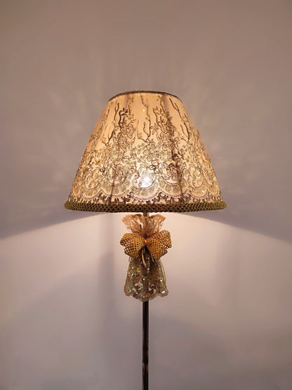 Wholesale lampshade Berlin 15 - luxurious fabric golden lampshade