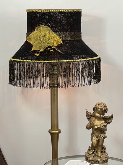 Opulent Black Victorian Lampshade  6101