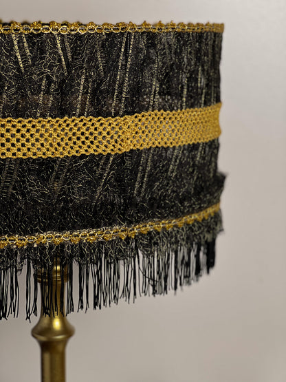 Handmade Victorian Lampshade in Black. 2901