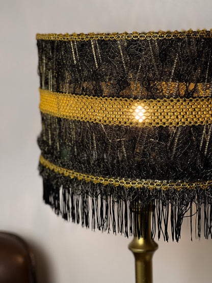 Handmade Victorian Lampshade in Black. 2901