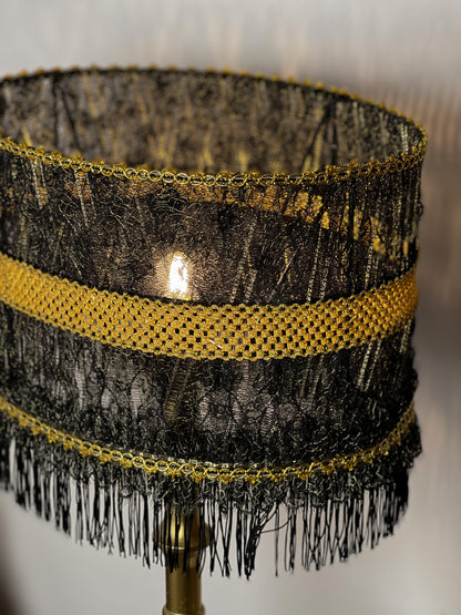 Handmade Victorian Lampshade in Black. 2901