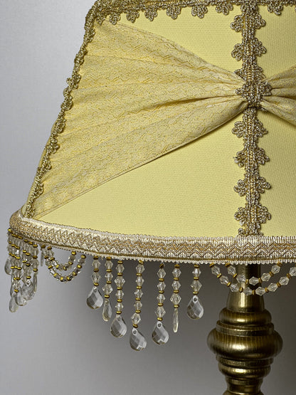 Yellow Lamp Victorian Fabric Lampshade