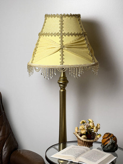 Yellow Lamp Victorian Fabric Lampshade