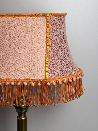 Handmade Fringed Lampshade for Large Lamp. 5306