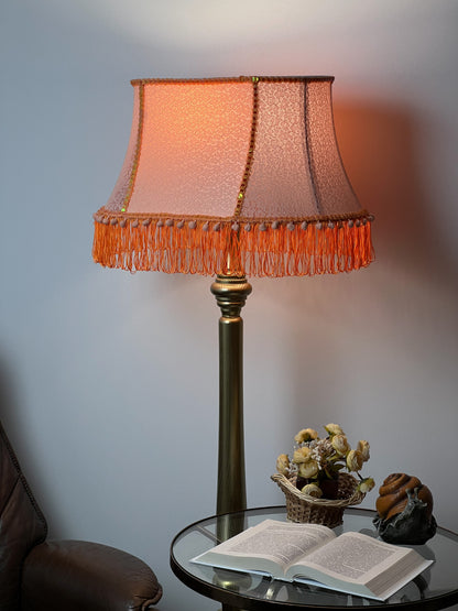 Handmade Fringed Lampshade for Large Lamp. 5306