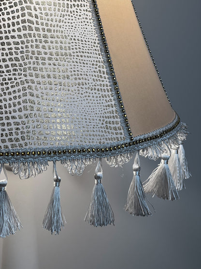 Fabric lampshade. Handmade Victorian Fringed Lampshade. 3103