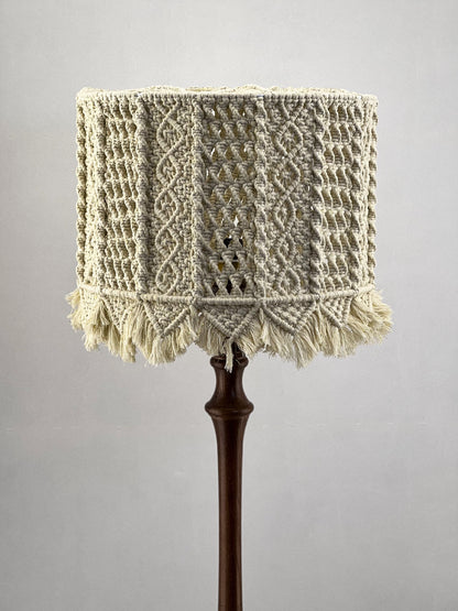 Lampshade. Boho macrame collection in milky white: Wall panel.
