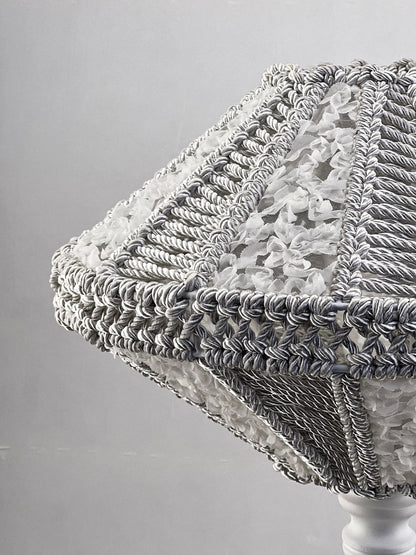 Art Deco lampshades, a unique wicker lampshade. 5101