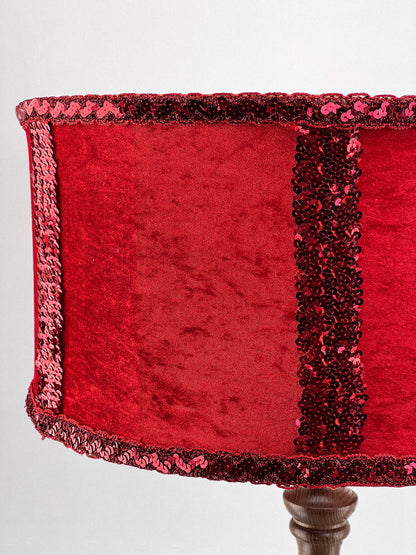 Lampshade. Art Deco Two-Colored Silk Lampshade with Tassels. 5802