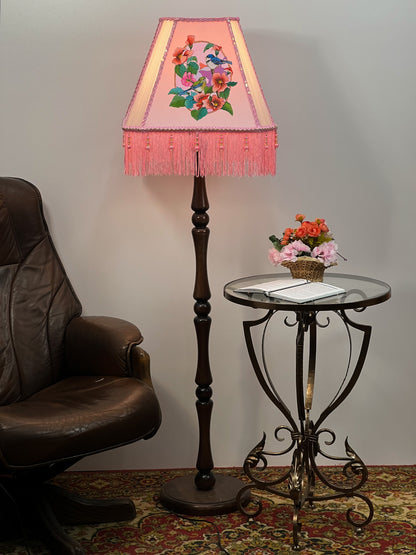 Lampshade, fabric lampshade, Enchanting Victorian Lampshade: Handcrafted with Bird. 3404