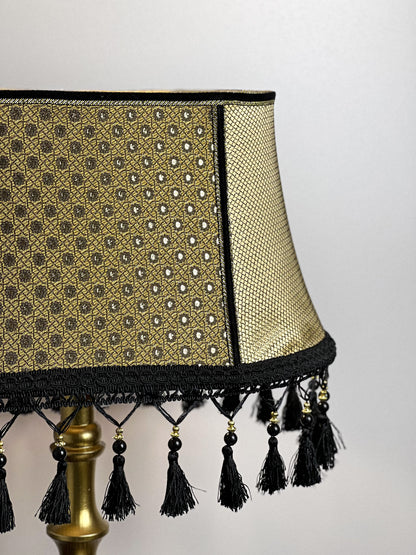 Lampshade. Art Deco Opulence Lampshade with Fringe and Tassel Detai. 5305