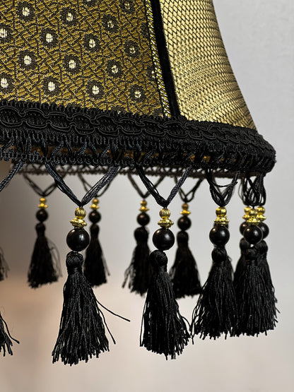 Lampshade. Art Deco Opulence Lampshade with Fringe and Tassel Detai. 5305