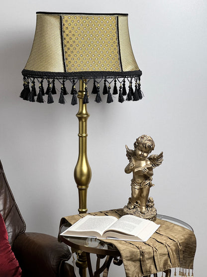 Lampshade. Art Deco Opulence Lampshade with Fringe and Tassel Detai. 5305