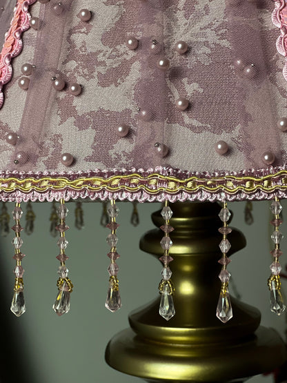 Handmade French Fairy  Pink Shade - Minimalist Contemporary Lighting for Home & Interior Design. 0101
