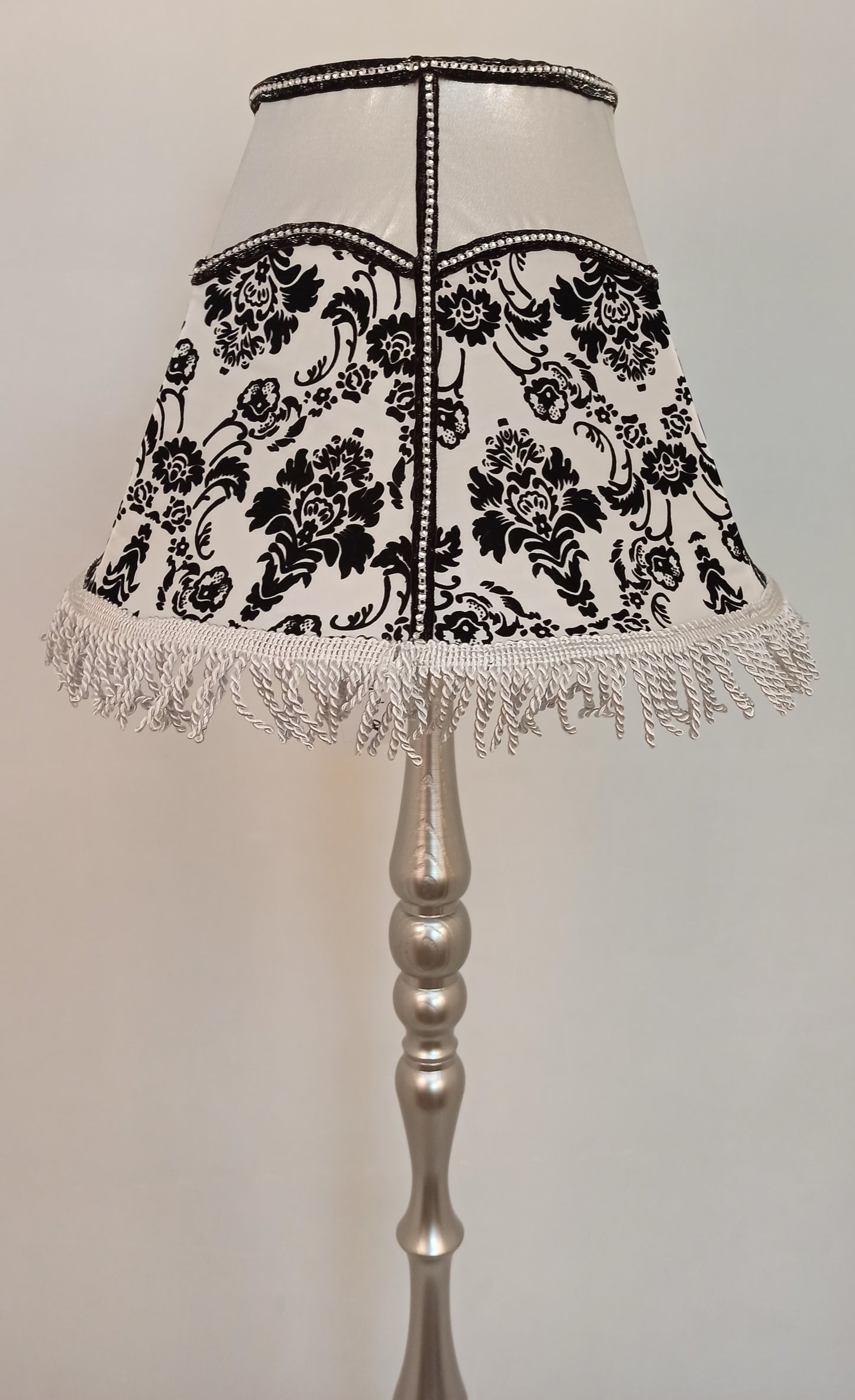 Lampshade. Victorian lampshade made of fabric and fringe. 3608