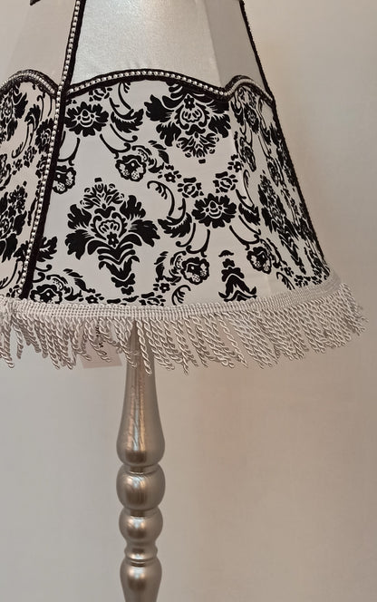Lampshade. Victorian lampshade made of fabric and fringe. 3608