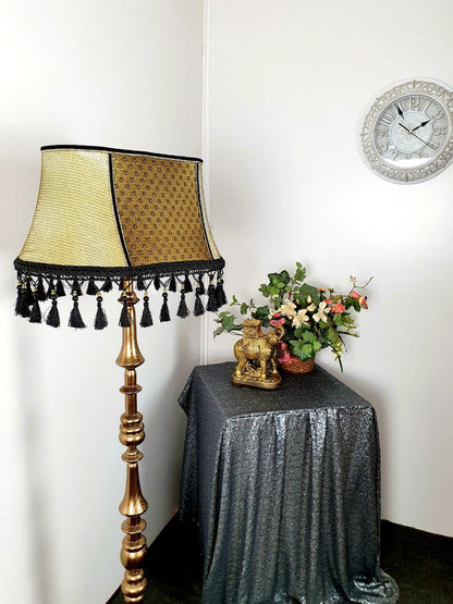 Lampshade. Art Deco Opulence Lampshade with Fringe and Tassel Detai. 5305