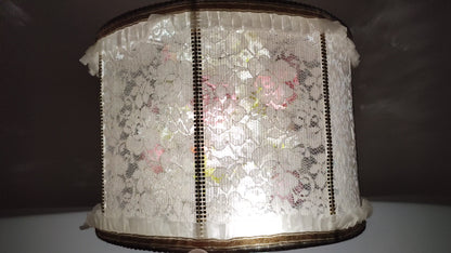 Lampshade with flowers, handmade floral lampshade. 4001