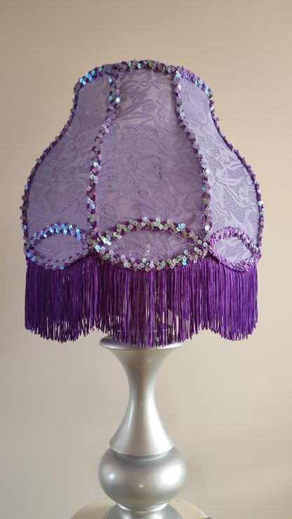 Table lamp,lilac lamp, decorative lamp, bedside table lamp, fabric lampshade. 5001